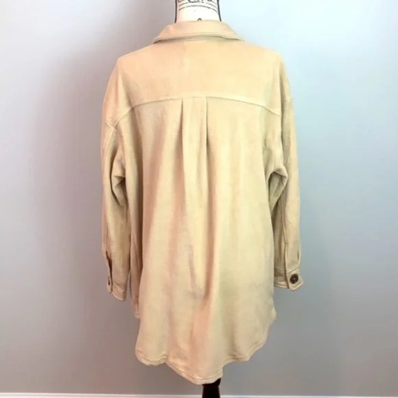 Western Style Plush Button Ip Shirt Jacket Shacket NWT - Picture 5 of 8